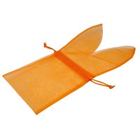 Orange organza Easter bunny bag 29 x 12cm - 10pcs