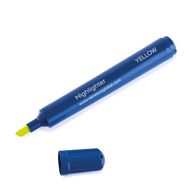 Metal Detectable Highlighters, Yellow Ink Klipspringer