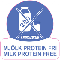 Allergen Lable - Milk Protein Free, 30x30mm, 500 labels per roll