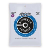 Martin MA175 Custom Light Acoustic Guitar Strings 11-52 (80/20 Bronze)