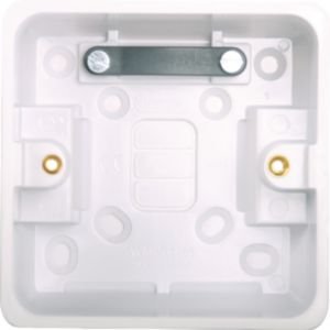 Hager Sollysta 1G 46mm Surface Box White WMPB1/46