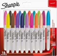 Sharpie Assorted Permanent Colours - 18 piece
