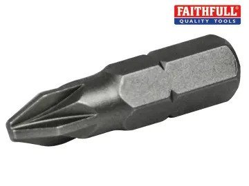 Pozi S2 Grade Steel Screwdriver Bits PZ2 x 25mm (Pack 25)