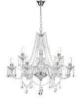 Katie 9 Light Chandelier, Polished Chrome & Acrylic Glass | LV1802.0074