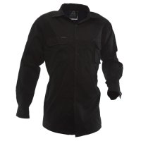 170 gsm Cotton Shirt, Long Sleeve, Black,