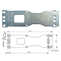 A120 MOUNTING PLATE (DC200, 300, 500 & 700) SILVER