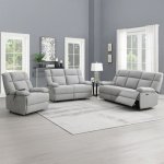 Hilton 2 Seat Power Recliner Sofa - Grey 2