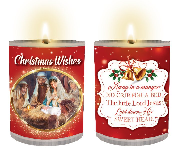 Votive Candle/24 Hour/Nativity 1 Design (87494)