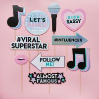 Let's Dance Card Photo Props - Pack of 10