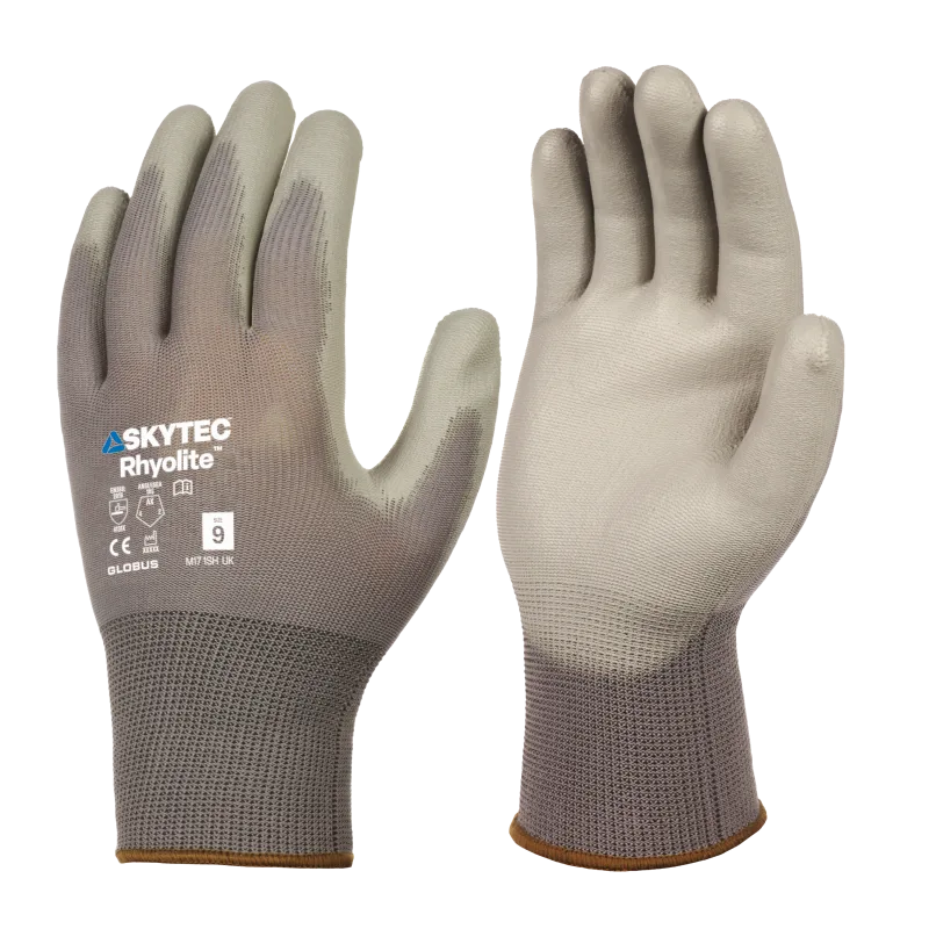 SKYTEC RHYOLITE PU COATED GLOVE, GREY