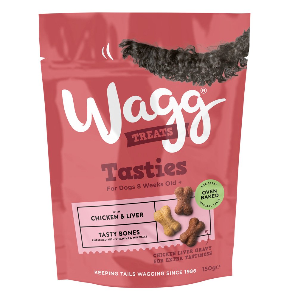 Wagg Tasty Bones Dog Chicken and Liver Treats 7x125gm