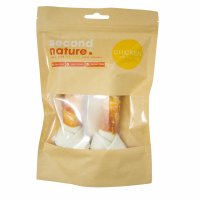 Second Nature Dog Treats 6.5in Whitehide Knotted Bone Wrapped in Chicken 6x2pk