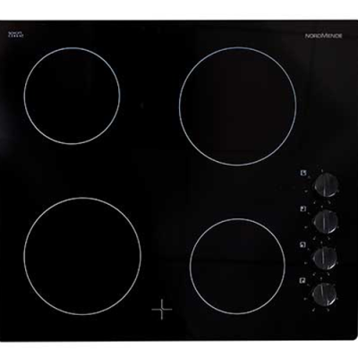Nordmende Built-in 60cm 4 Zone Frameless Plastic Knobs | HCP604FL