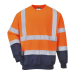 Two Tone Hi-Vis Contrast Sweatshirt, Orange/Navy