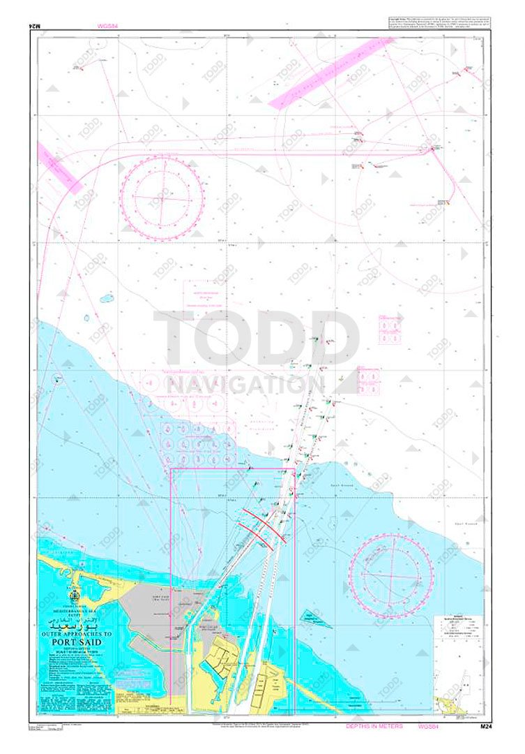 Egyptian Chart - M24 Approaches to Port Said