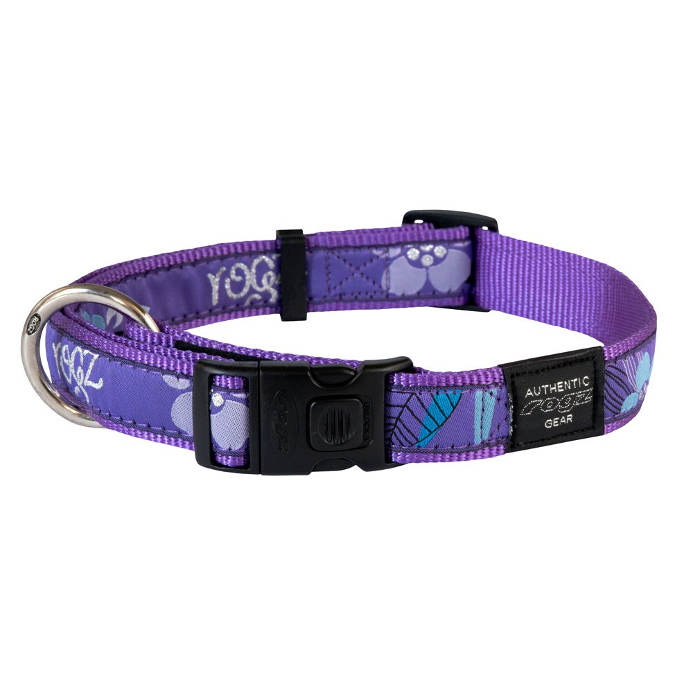 Rogz Fancy Dress Side Release Collar Purple Forest 25mm XX Large - Special Order Item