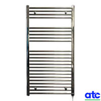 300W Heated Towel Radiator Chrome Straight 800x500mm