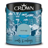 Crown Paint Mid Sheen Duck Egg 2.5l
