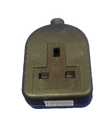 Plymouth 1 Gang 13 Amp Rubber Socket Block - Black