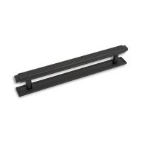 T Bar Handle and Back Plate Matt Black 160cc - 200mm