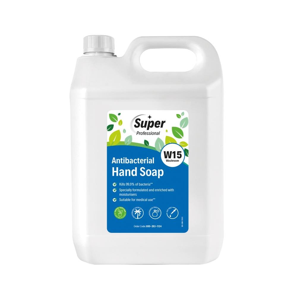 SUPER PROFESSIONAL W15 ANTIBACTERIAL HAND SOAP 5L
