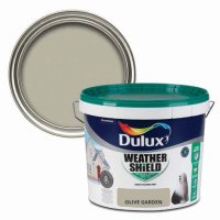 Weathershield Olive Garden Colour Swatch & 10L Paint Bucket