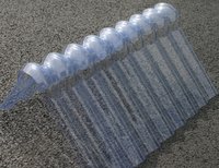 Clear Corrugated Ridge Capping 2-Piece 600mm Low Profile