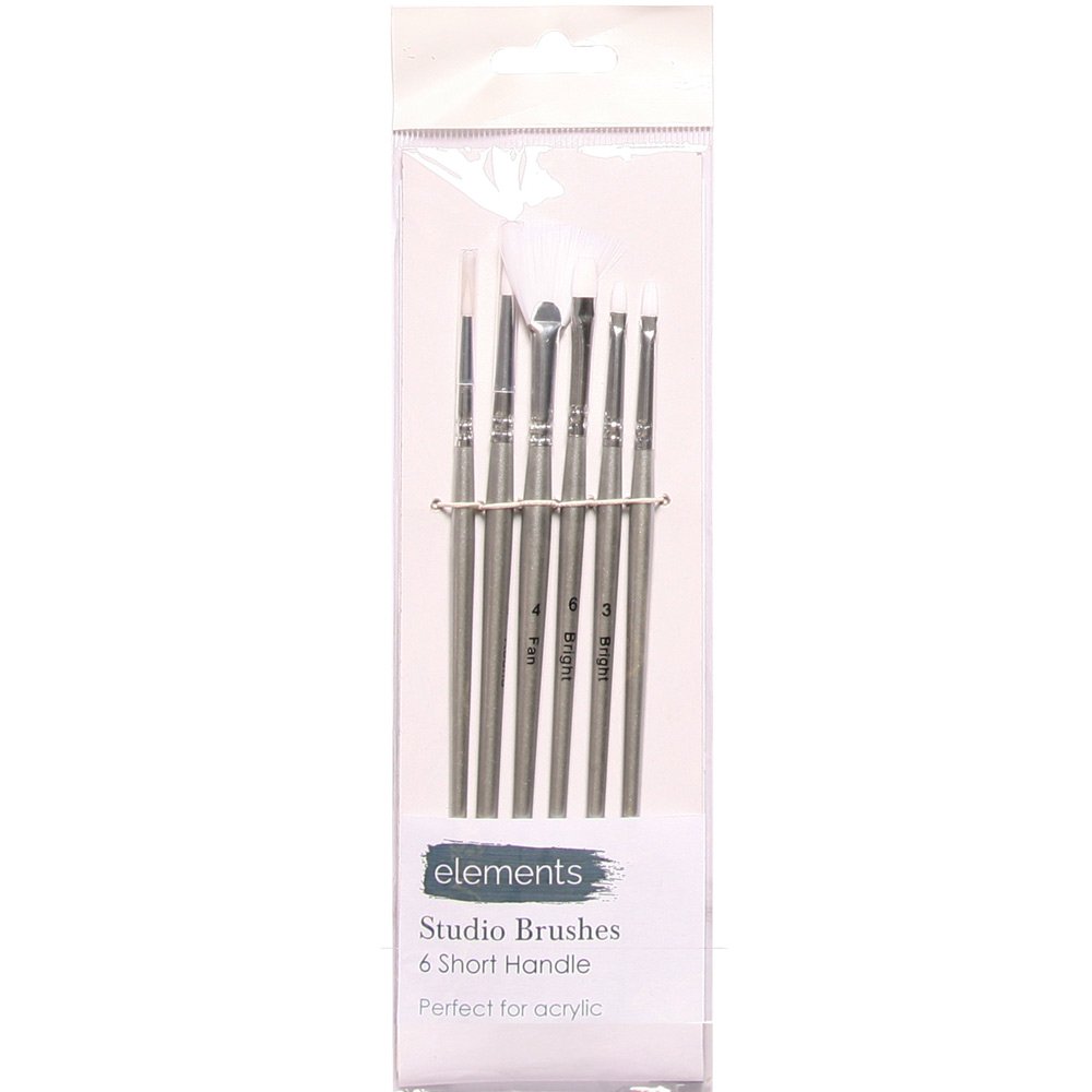 elements Studio Brush - Set of 6 Short Handle