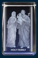 Lazer Engraved Crystal/Holy Family   (50623)