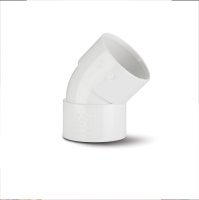 POLYPIPE WS54W WHITE OBTUSE BEND 45DG 50mm WELD