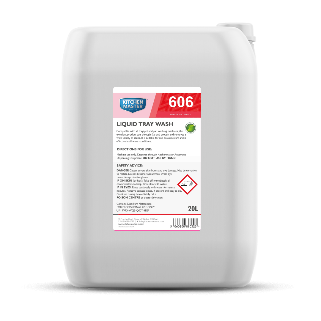 606 – LIQUID TRAY WASH , 20LTR, EACH