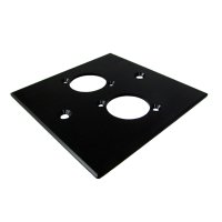 Vector Audio Black Single Gang Plate with 2 D Cutout