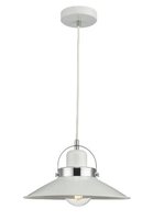 Liden 1 Light Pendant, White And Polished Chrome | LV1802.0075