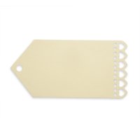 Gift Tags With Hearts Edge Ivory - 100 x 50mm Pack of 10