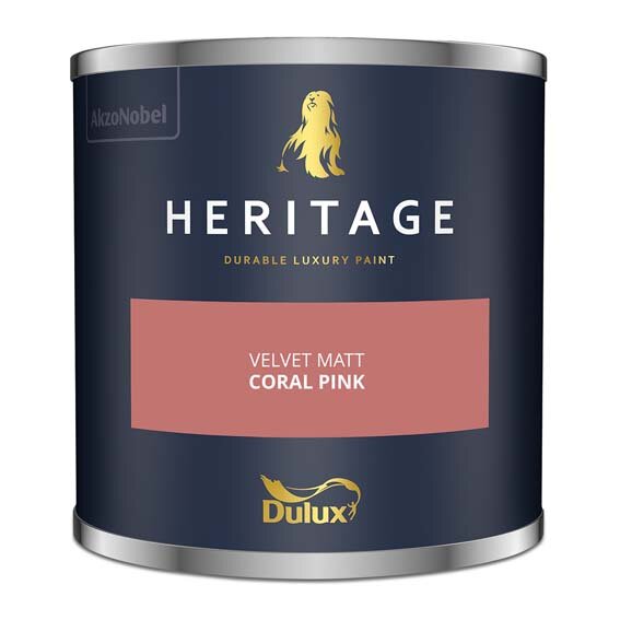 Heritage Coral Pink Velvet Matt Paint Can