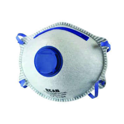 Scan Moulded Disposable Odour Mask Valved FFP2 Protection (Pack 3)