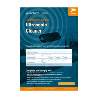 Ultrasonic Cleaner Compliance Logbook - Each