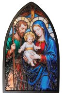 Metal Plaque with Light/Nativity   (89100)