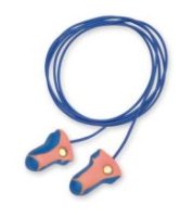 L-Trak Cord Metal Detect Earplug - Blue/Orange One size