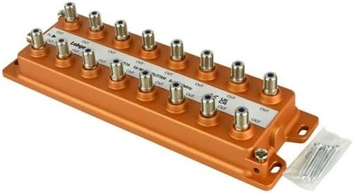 Labgear FJU116 UHF 16 way splitter 5 to 1000MHz TV signal distribution unit with F connectors