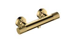 RAK-AMALFI WALL MOUNTED EXPOSED THERMOSTATIC BAR VALVE IN BRUSHED GOLD