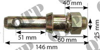 Implement Pin Cat 2 - 7/8" UNF