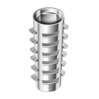 Cone - Shaped D Insert Nut M6 X 12.0mm X 20.0mm Silver Zinc Alloy