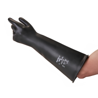 Ansell Marigold Emperor Heavyweight Rubber Glove, Black, 432mm