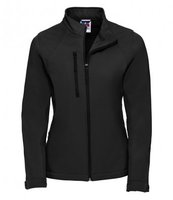J140F Ladies Black Russell Softshell Jacket