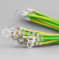 ECFA220 nVent Hoffman Earthing cable M6/M8, 10 sets, 6mm&sup2; copper wire (yellow-green)
