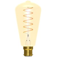 4W LED VINTAGE SOFT COIL VERTICAL FILAMENT SQUIRREL CAGE - BC, AMBER, 2200K