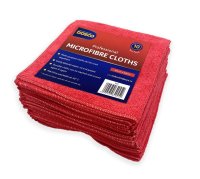 Dosco Professional Microfibre Cloths Red x 10