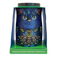 Midnight Prince cat tin of Cocoa Nibs Nights truffles 6x135g