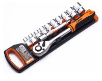 Harden 510016 12 PCS 1/2" Drive (Dr.) 10-24 M Ratchets + Sockets